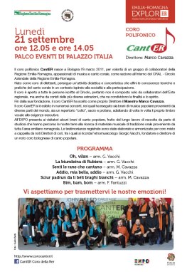 CantER all'EXPO Milano 2015